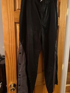 Men’s Black Joggers with Side Snap Panels